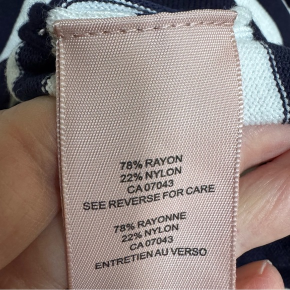 Philosophy Nautical Motif Preppy Heart Intarsia Stripe 3/4 Sleeve Sweater. 3X - Picture 5 of 5